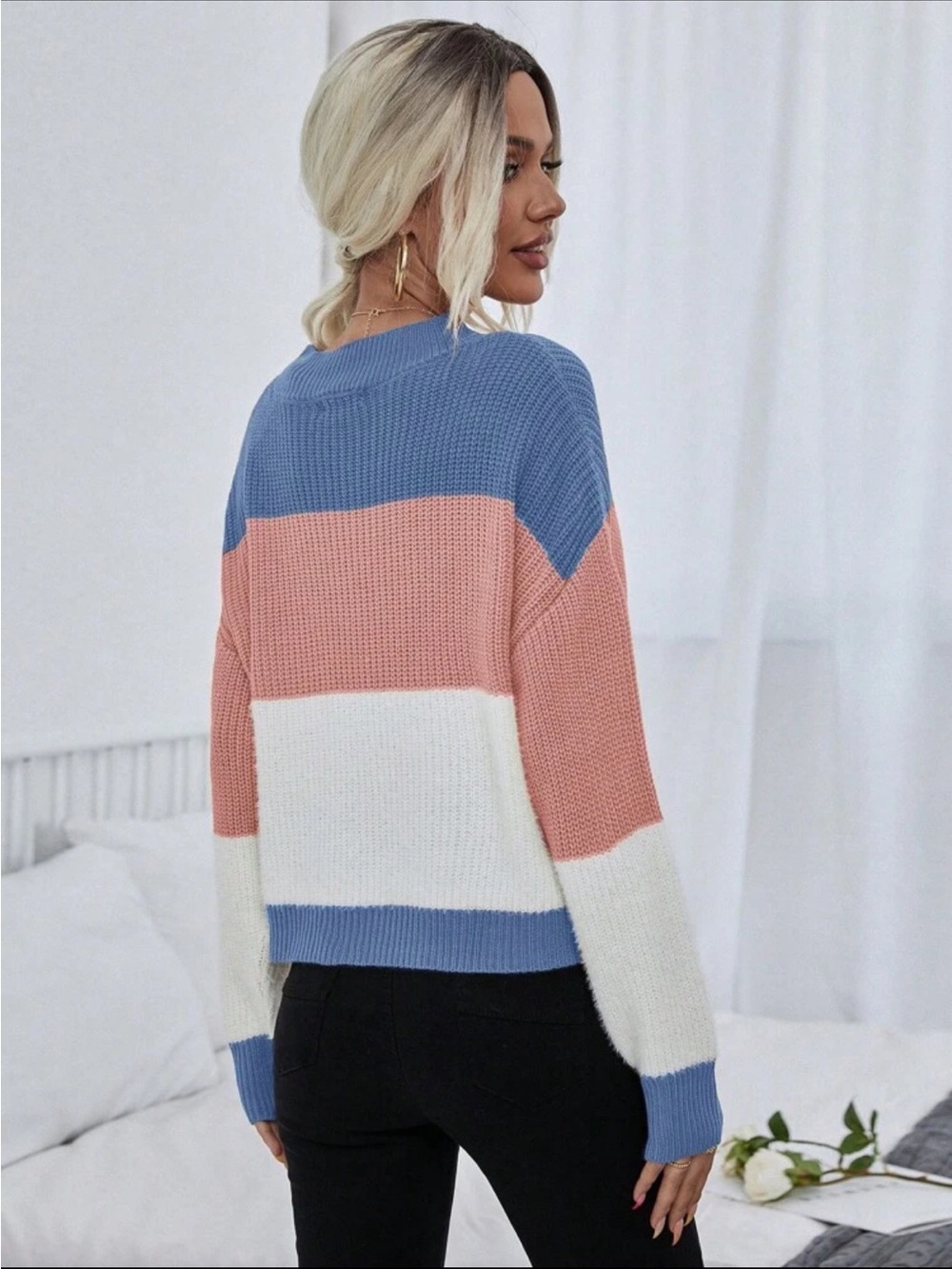 SHEIN Colorblock Sweater - Picture 2 of 4
